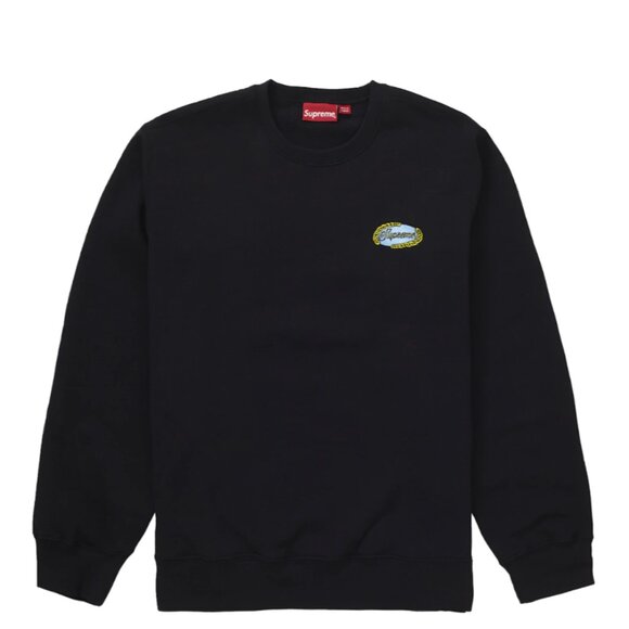 Brand New! Supreme S/S 19 Chain Logo Crewneck (Black) Large